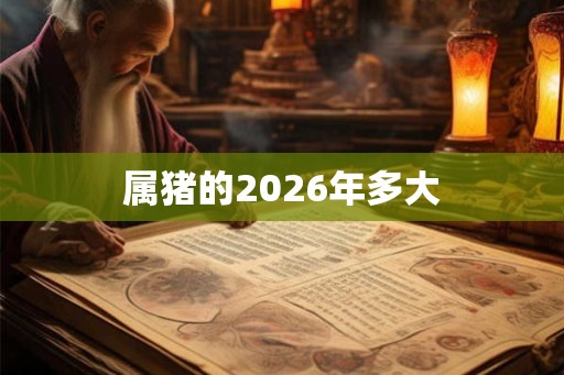 属猪的2026年多大