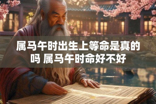 属马午时出生上等命是真的吗 属马午时命好不好