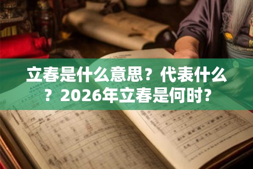 立春是什么意思？代表什么？2026年立春是何时？