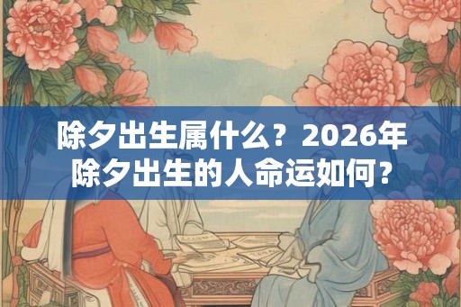 除夕出生属什么？2026年除夕出生的人命运如何？