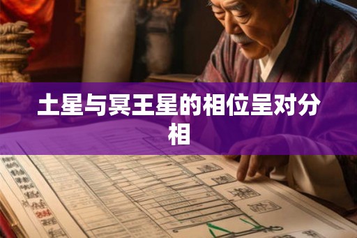 土星与冥王星的相位呈对分相