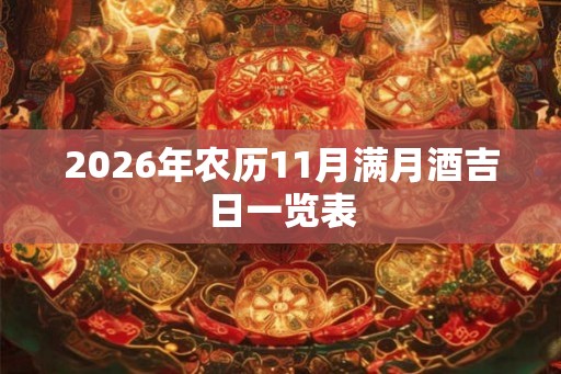 2026年农历11月满月酒吉日一览表 2026年农历11月满月酒吉日一览表