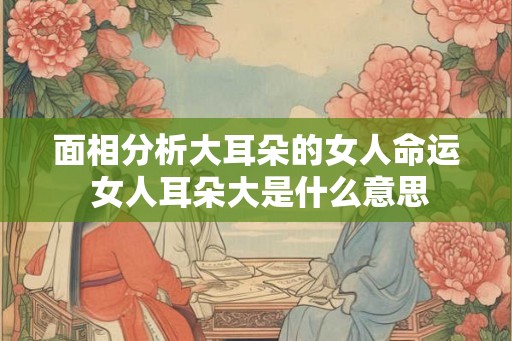 面相分析大耳朵的女人命运 女人耳朵大是什么意思 面相分析大耳朵的女人命运 女人耳朵大是什么意思