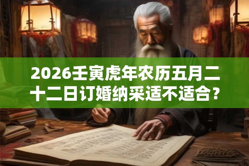 2026壬寅虎年农历五月二十二日订婚纳采适不适合？