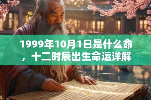 1999年10月1日是什么命，十二时辰出生命运详解