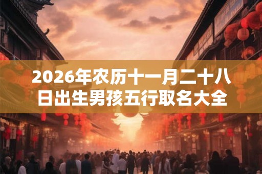 2026年农历十一月二十八日出生男孩五行取名大全