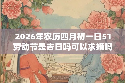 2026年农历四月初一日51劳动节是吉日吗可以求婚吗? 2026年农历四月初一日51劳动节是吉日吗可以求婚吗?