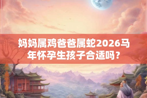 妈妈属鸡爸爸属蛇2026马年怀孕生孩子合适吗？
