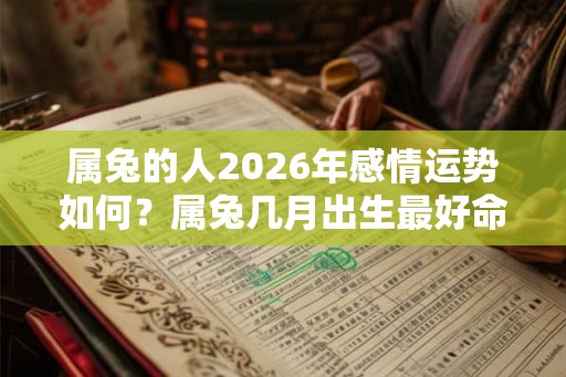 属兔的人2026年感情运势如何？属兔几月出生最好命？