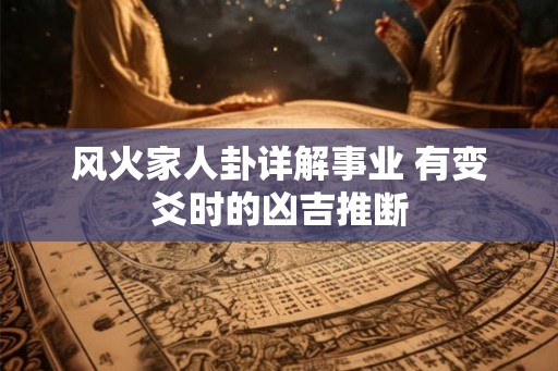 风火家人卦详解事业 有变爻时的凶吉推断 风火家人卦详解事业 有变爻时的凶吉推断