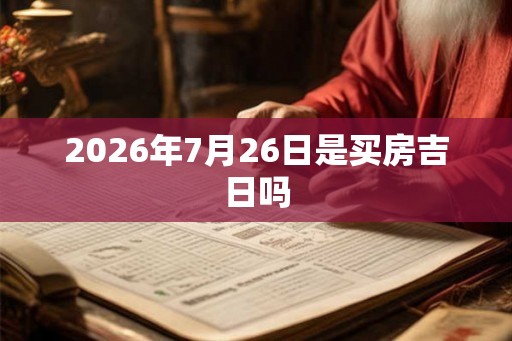 2026年7月26日是买房吉日吗