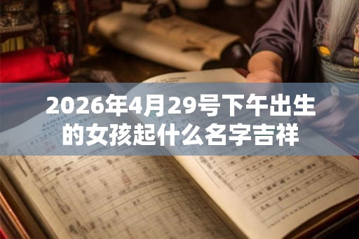 2026年4月29号下午出生的女孩起什么名字吉祥