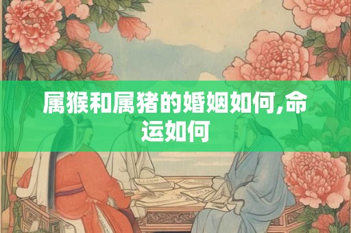 属猴和属猪的婚姻如何,命运如何
