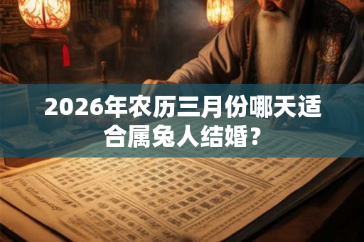 2026年农历三月份哪天适合属兔人结婚？