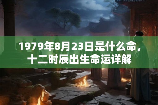 1979年8月23日是什么命，十二时辰出生命运详解