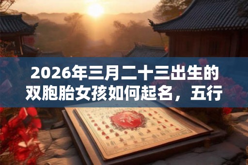 2026年三月二十三出生的双胞胎女孩如何起名，五行属什么