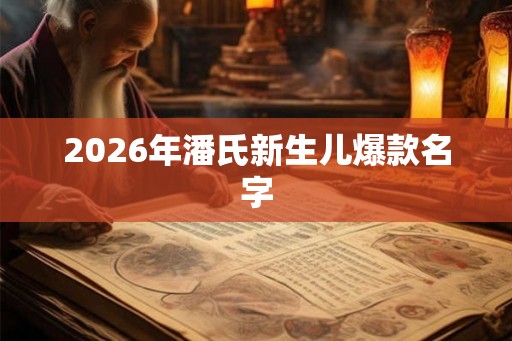 2026年潘氏新生儿爆款名字