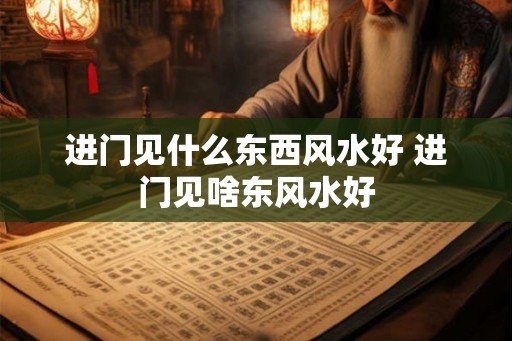 进门见什么东西风水好 进门见啥东风水好