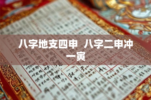 八字地支四申  八字二申冲一寅