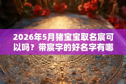 2026年5月猪宝宝取名宸可以吗？带宸字的好名字有哪些？