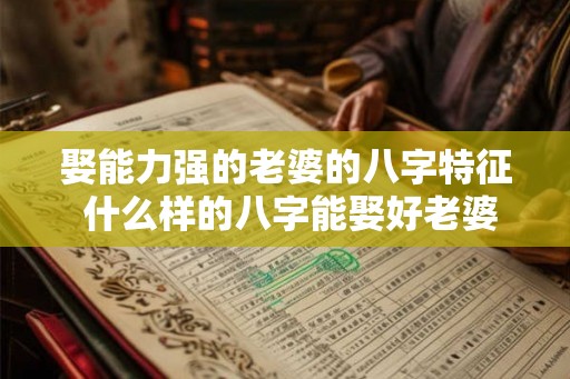娶能力强的老婆的八字特征 什么样的八字能娶好老婆