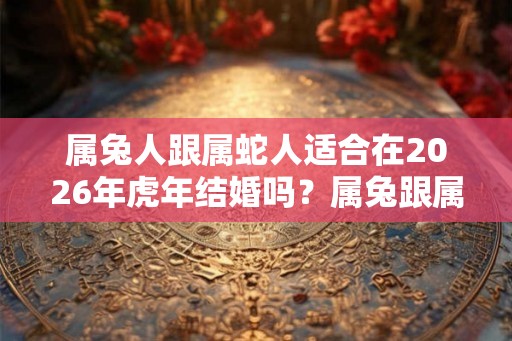 属兔人跟属蛇人适合在2026年虎年结婚吗？属兔跟属蛇结婚好吗？