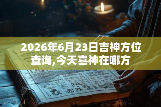 2026年6月23日吉神方位查询,今天喜神在哪方