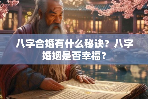 八字合婚有什么秘诀？八字婚姻是否幸福？