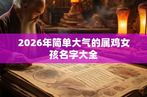 2026年简单大气的属鸡女孩名字大全