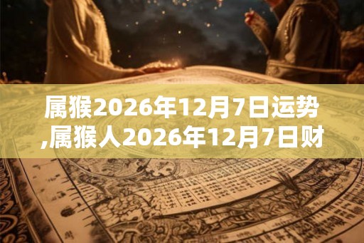 属猴2026年12月7日运势,属猴人2026年12月7日财运,生肖猴2026年12月7日运势