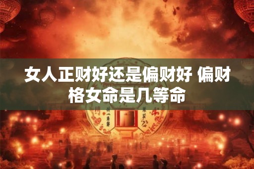 女人正财好还是偏财好 偏财格女命是几等命 女人正财好还是偏财好 偏财格女命是几等命