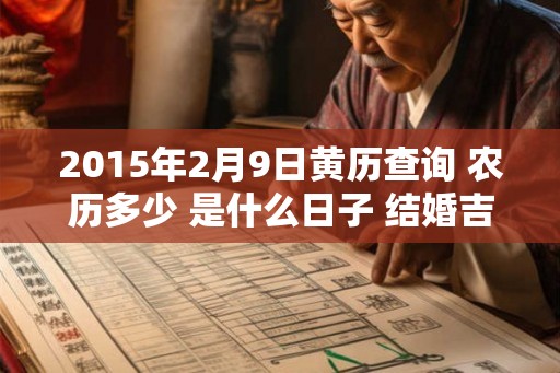 2015年2月9日黄历查询 农历多少 是什么日子 结婚吉时