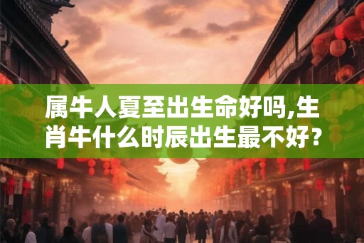 属牛人夏至出生命好吗,生肖牛什么时辰出生最不好? 属牛人夏至出生命好吗,生肖牛什么时辰出生最不好?