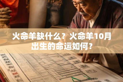 火命羊缺什么？火命羊10月出生的命运如何？