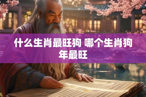 什么生肖最旺狗 哪个生肖狗年最旺 什么生肖最旺狗 哪个生肖狗年最旺