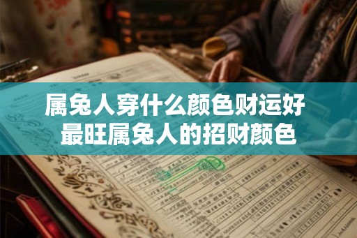 属兔人穿什么颜色财运好 最旺属兔人的招财颜色