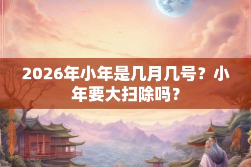2026年小年是几月几号？小年要大扫除吗？