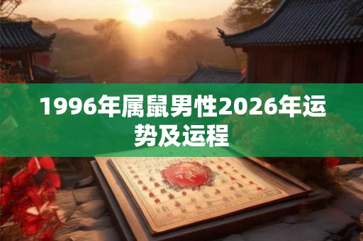 1996年属鼠男性2026年运势及运程