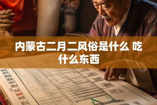 内蒙古二月二风俗是什么 吃什么东西