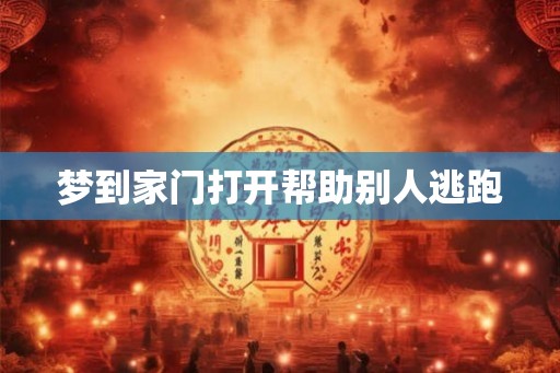 梦到家门打开帮助别人逃跑