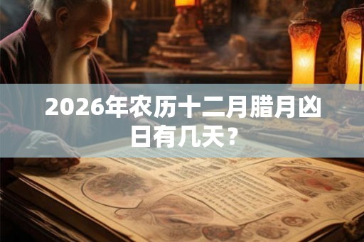 2026年农历十二月腊月凶日有几天？