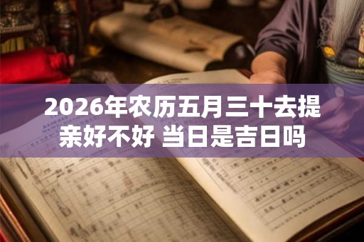 2026年农历五月三十去提亲好不好 当日是吉日吗