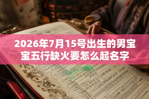 2026年7月15号出生的男宝宝五行缺火要怎么起名字