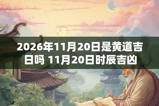 2026年11月20日是黄道吉日吗 11月20日时辰吉凶