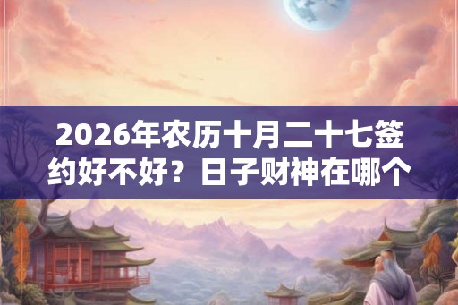 2026年农历十月二十七签约好不好？日子财神在哪个位置？