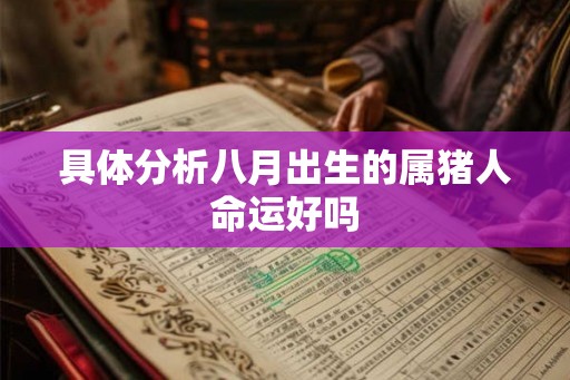 具体分析八月出生的属猪人命运好吗