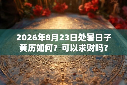 2026年8月23日处暑日子黄历如何？可以求财吗？