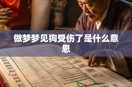 做梦梦见狗受伤了是什么意思
