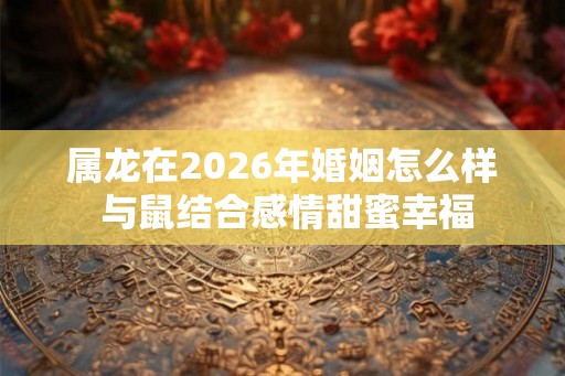 属龙在2026年婚姻怎么样 与鼠结合感情甜蜜幸福