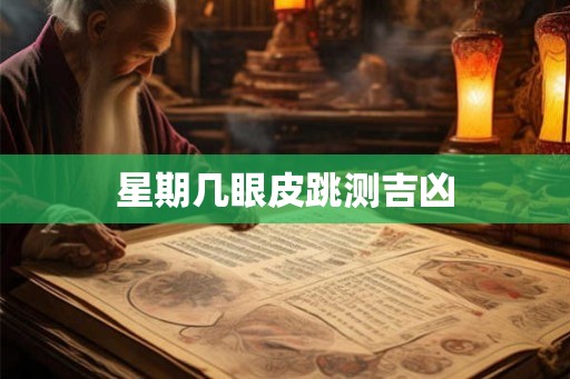 星期几眼皮跳测吉凶